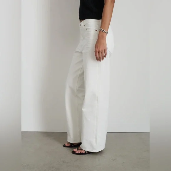 NWT Alex Mill Alex Wide Leg Jean in Sea Salt 25 - Picture 4 of 14